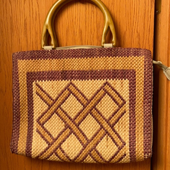 Mr Ernest Made in Italy Vintage Straw Handbag - Picture 2 of 9